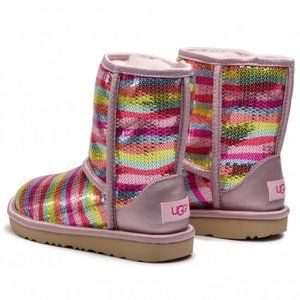 UGG Classic II Mural Rainbow Sequin Sheepskin Boot